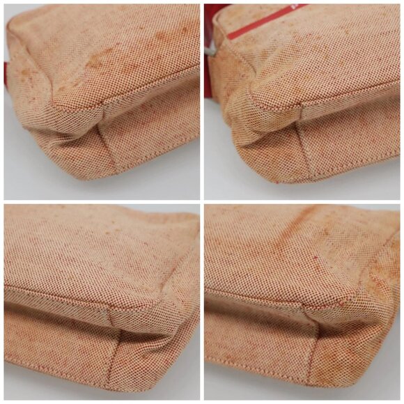 PRADA Sports Shoulder Bag Canvas Beige Red Auth - Picture 16 of 16